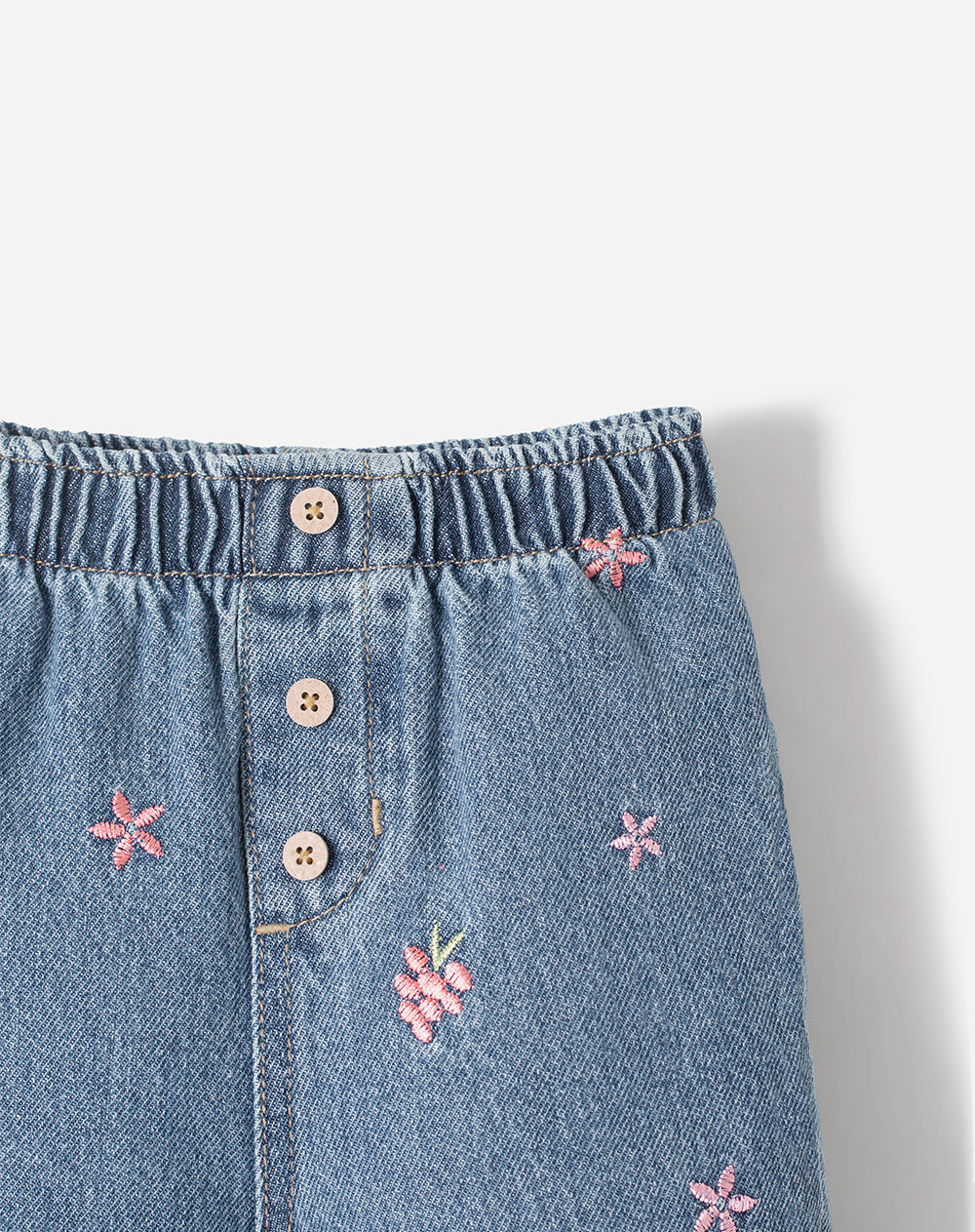 Jean Babyfresh Regular Bordado Índigo Bebé Niña