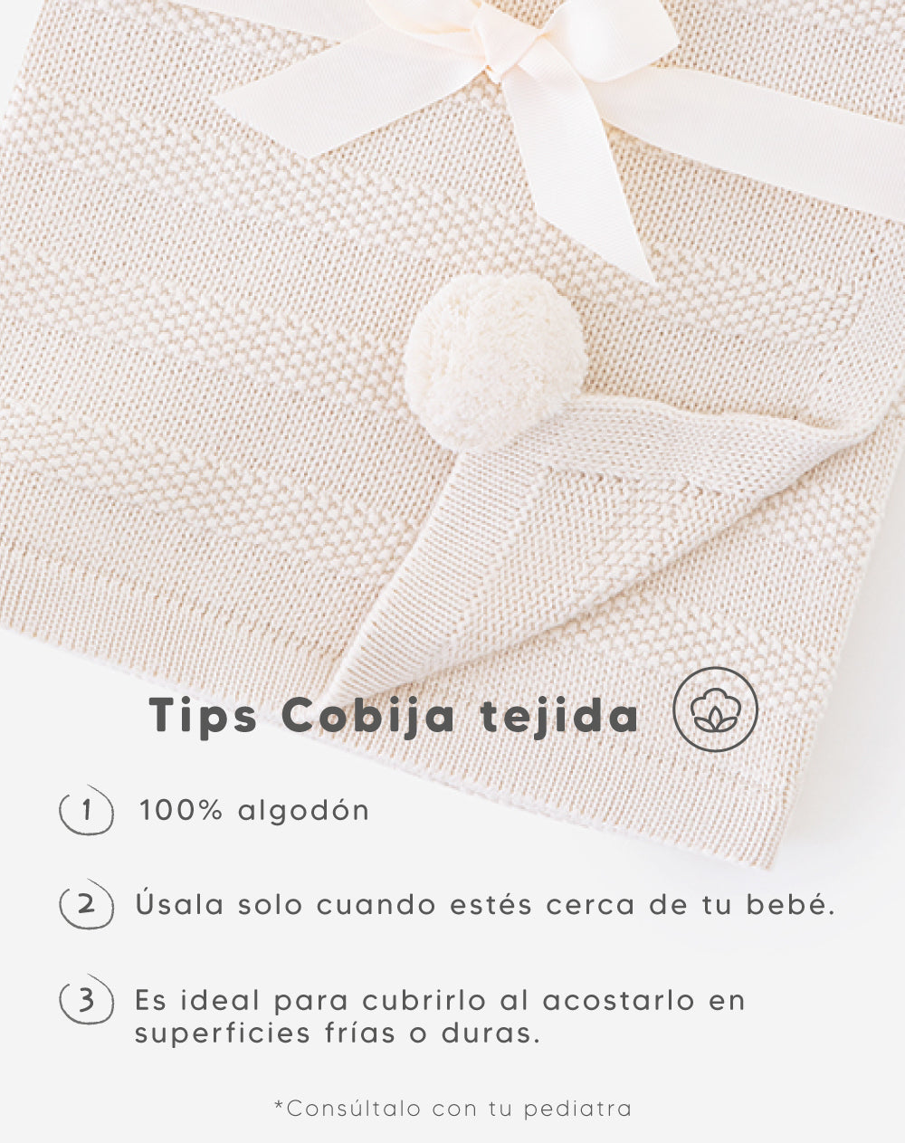 Cobija Babyfresh Tejida Algodón para Bebé