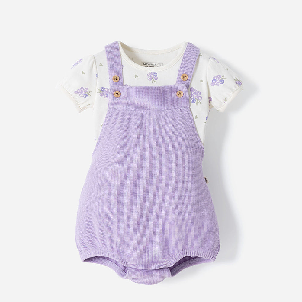 Conjunto Babyfresh Camiseta y Enterizo Algodón para Bebé Niña