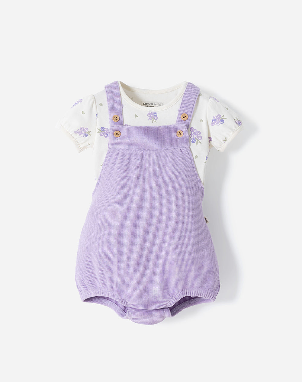 Conjunto Babyfresh Camiseta y Enterizo Algodón para Bebé Niña