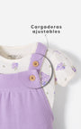 Conjunto Babyfresh Camiseta y Enterizo Algodón para Bebé Niña