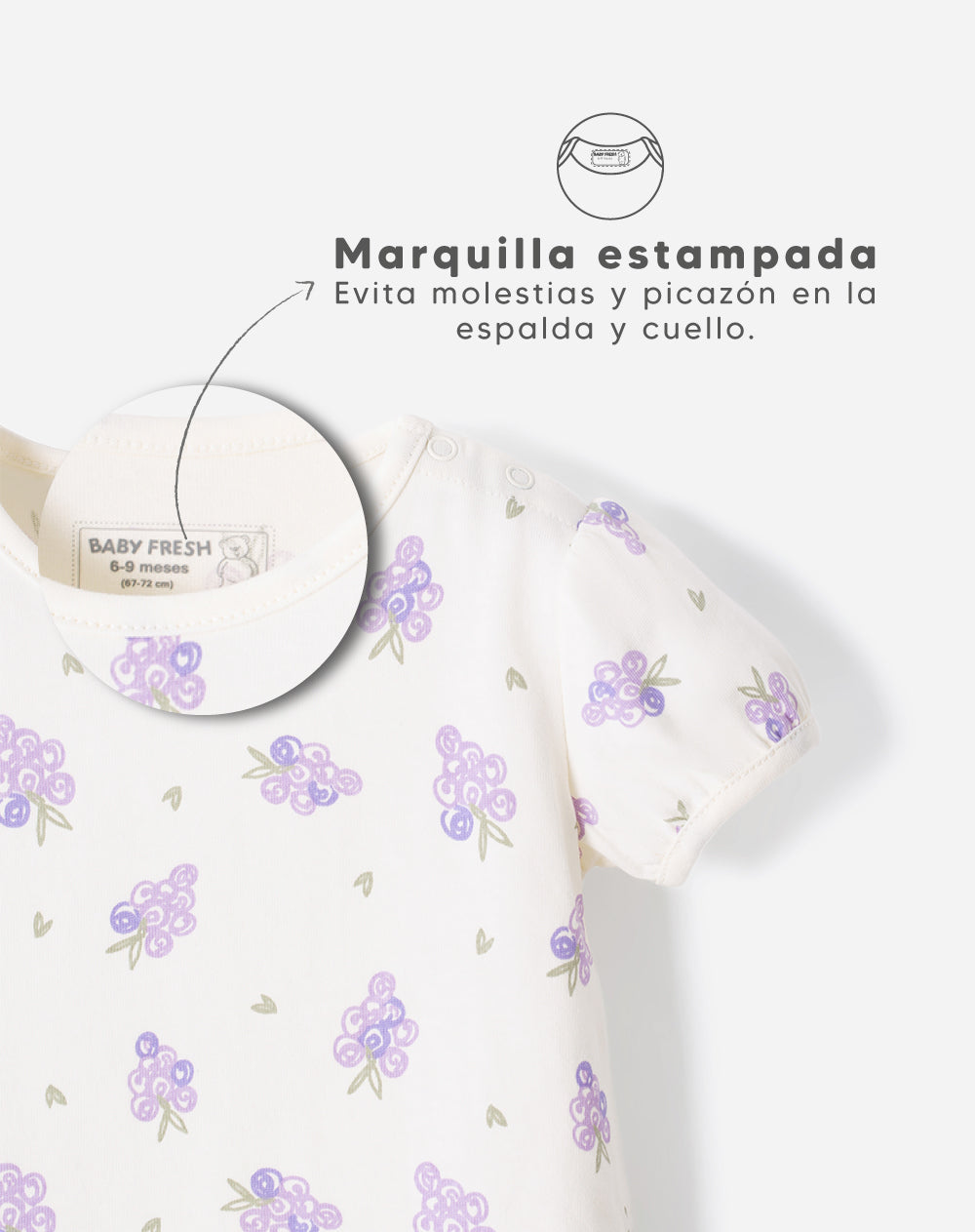 Conjunto Babyfresh Camiseta y Enterizo Algodón para Bebé Niña
