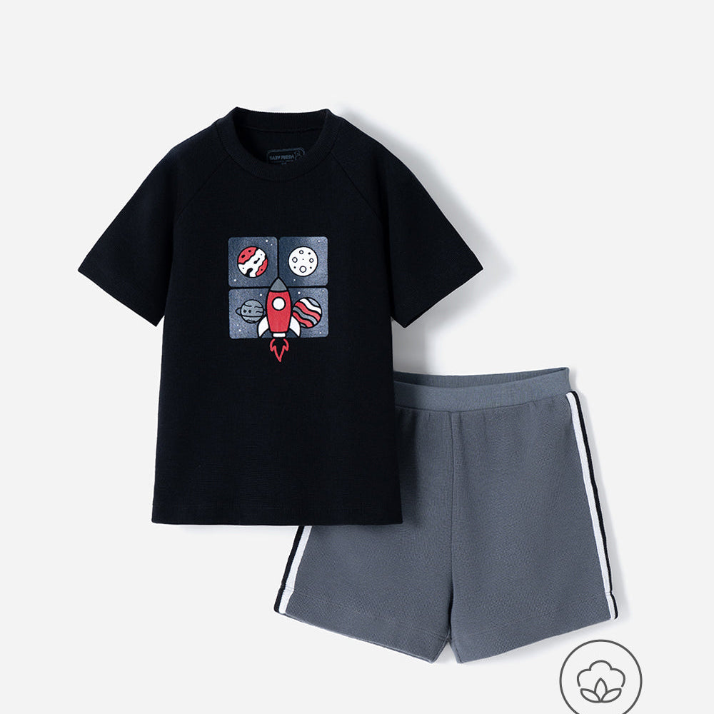 Conjunto Babyfresh Camiseta y Bermuda Algodón para Niño