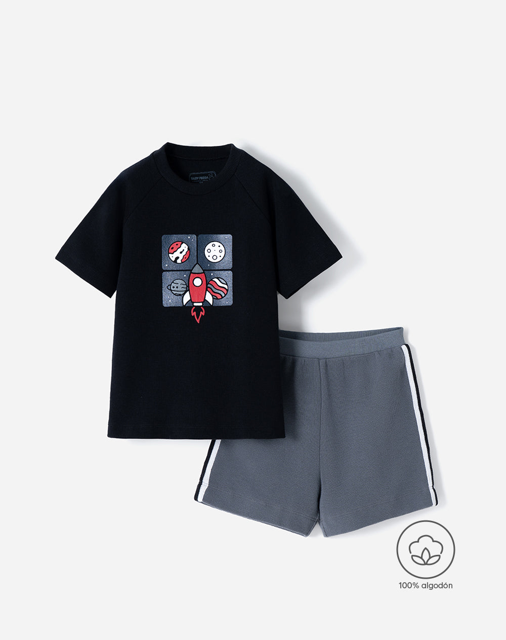 Conjunto Babyfresh Camiseta y Bermuda Algodón para Niño