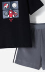 Conjunto Babyfresh Camiseta y Bermuda Algodón para Niño