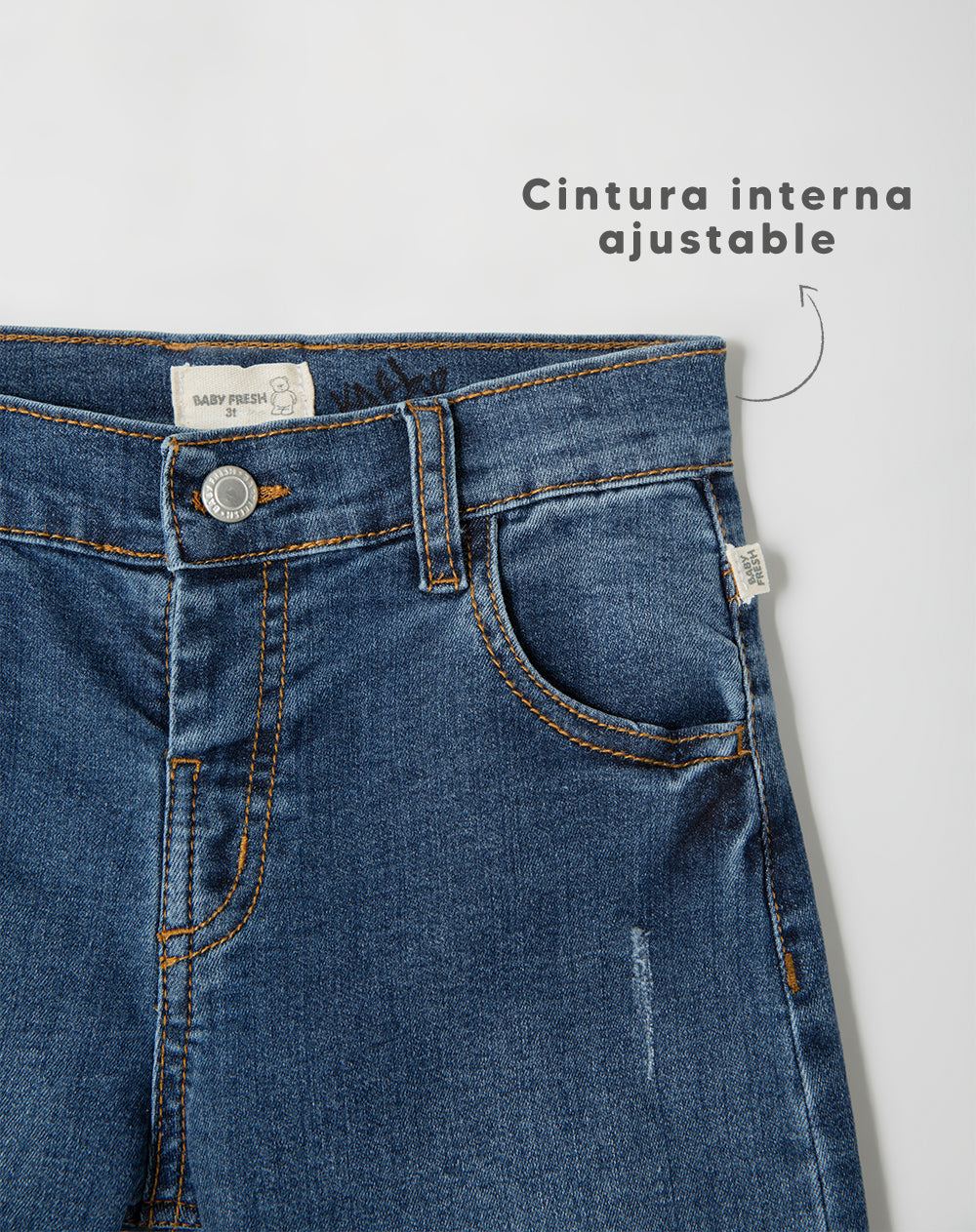 Jean Recto Babyfresh Índigo Medio Unisex para Niño Pequeño