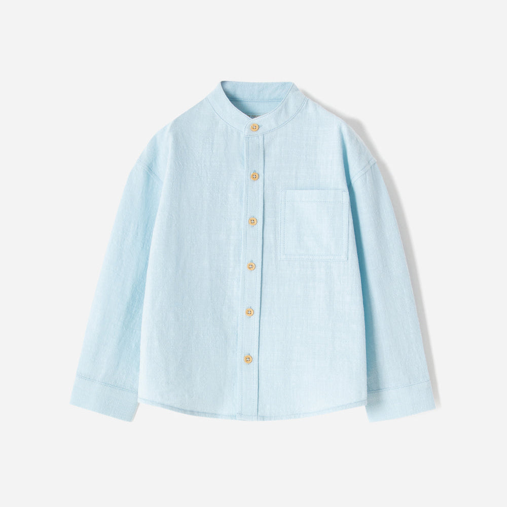 Camisa Manga Larga Babyfresh Algodón Azul para Niño