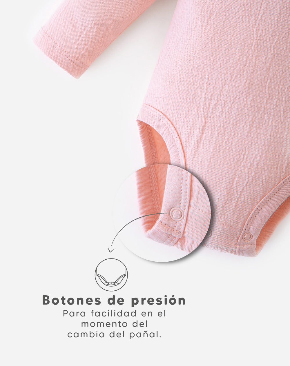 Body Babyfresh Manga Larga Algodón x2 Unidades para Niña