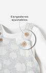 Conjunto 2 Piezas Body Algodón y Overol para Bebé
