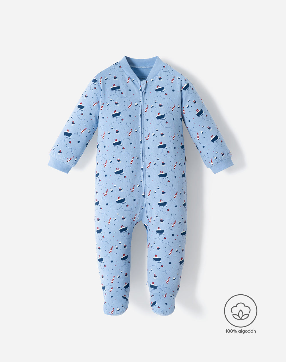 Pijama Babyfresh Algodón Cierre Doble Sentido Estampada para Bebé Niño
