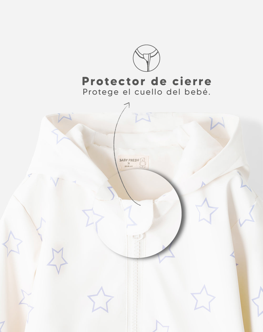 Chaqueta Parka Babyfresh Repelente al Agua Estampada para Niña