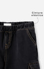 Jean Cargo Babyfresh Negro para Niño