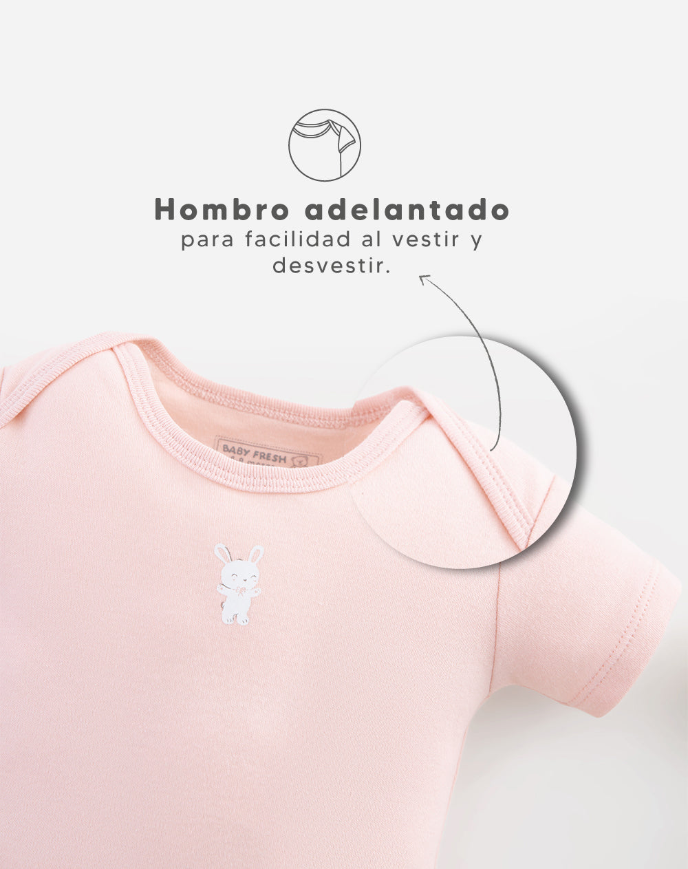 Babyfresh Body Manga Corta Algodón x3 Unds Surtido Bebé Niña