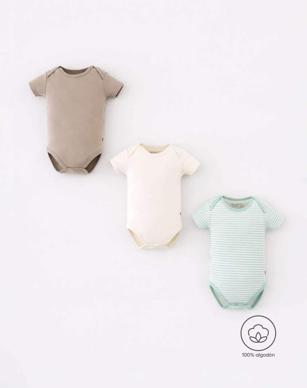 Body Babyfresh Algodón Botón a Presión x3 Unidades Unisex