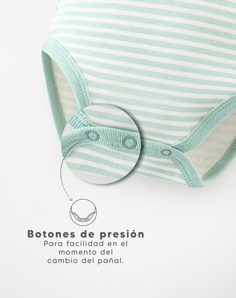 Body Babyfresh Algodón Botón a Presión x3 Unidades Unisex