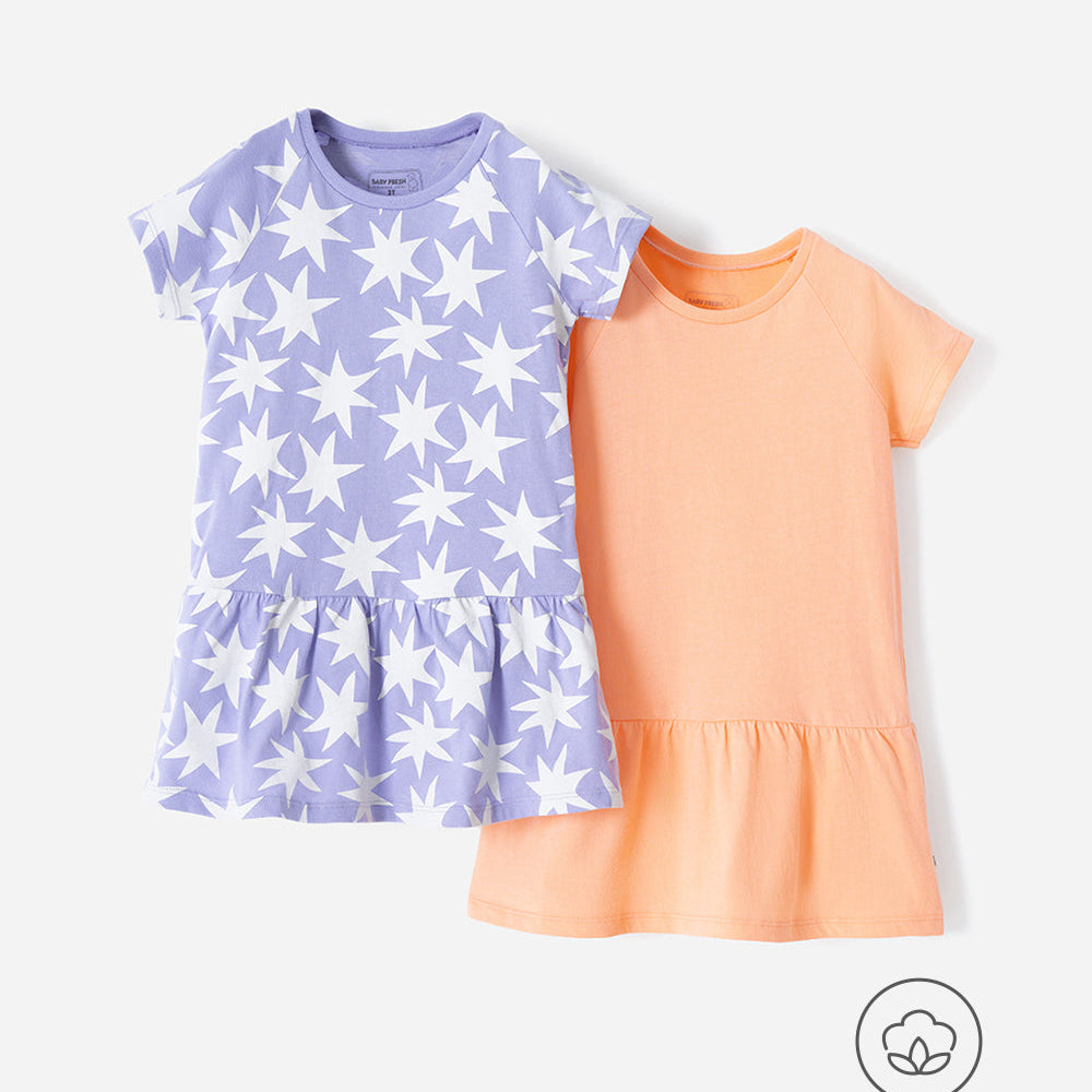 Vestido Corto Babyfresh Algodón x2 Unidades para Niña