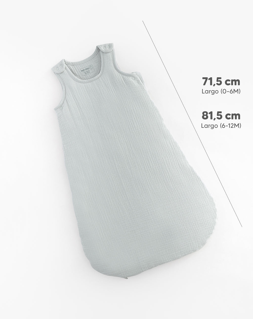 Sleeping Babyfresh Acolchado Algodón Gris para Bebé