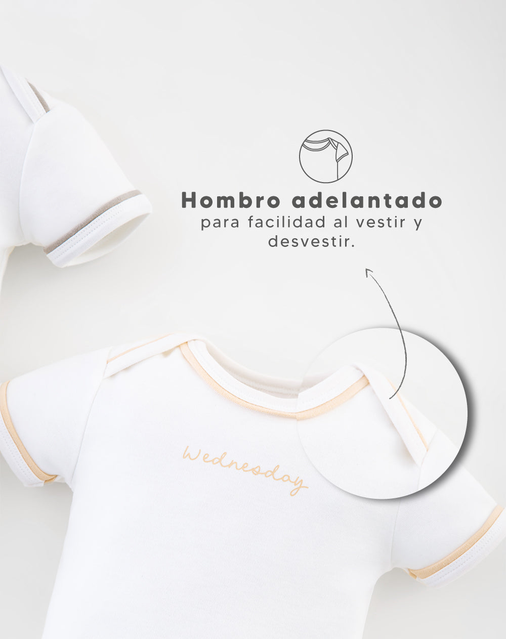 Body Babyfresh Manga Corta Algodón x5 Unds para Bebé Unisex
