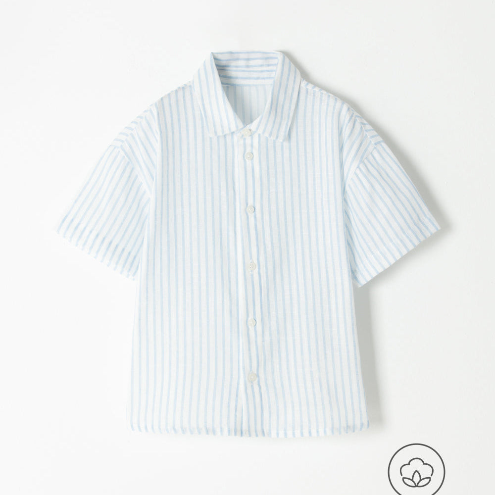 Camisa Babyfresh Manga Corta Regular Algodón Rayas para Niño