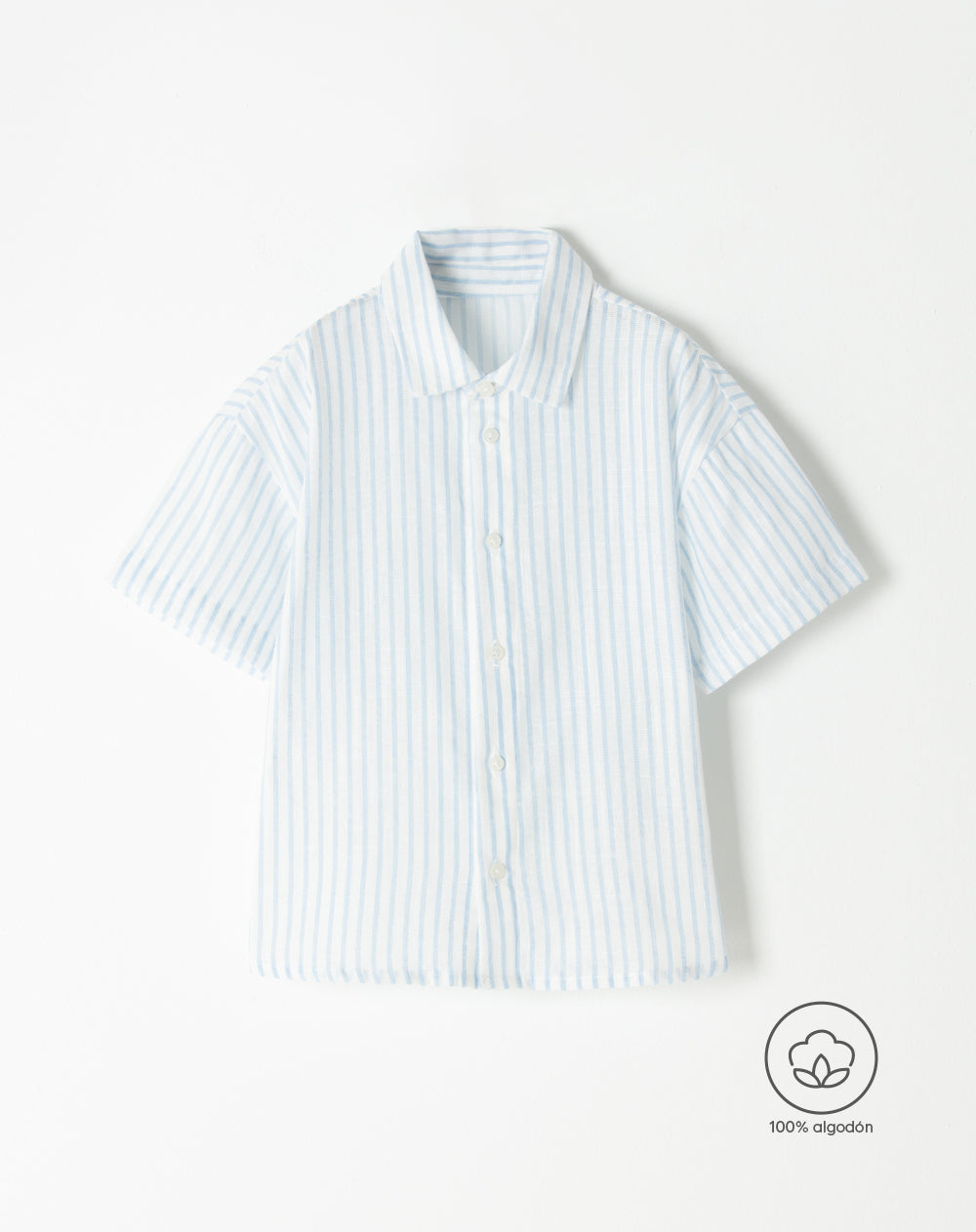 Camisa Babyfresh Manga Corta Regular Algodón Rayas para Niño