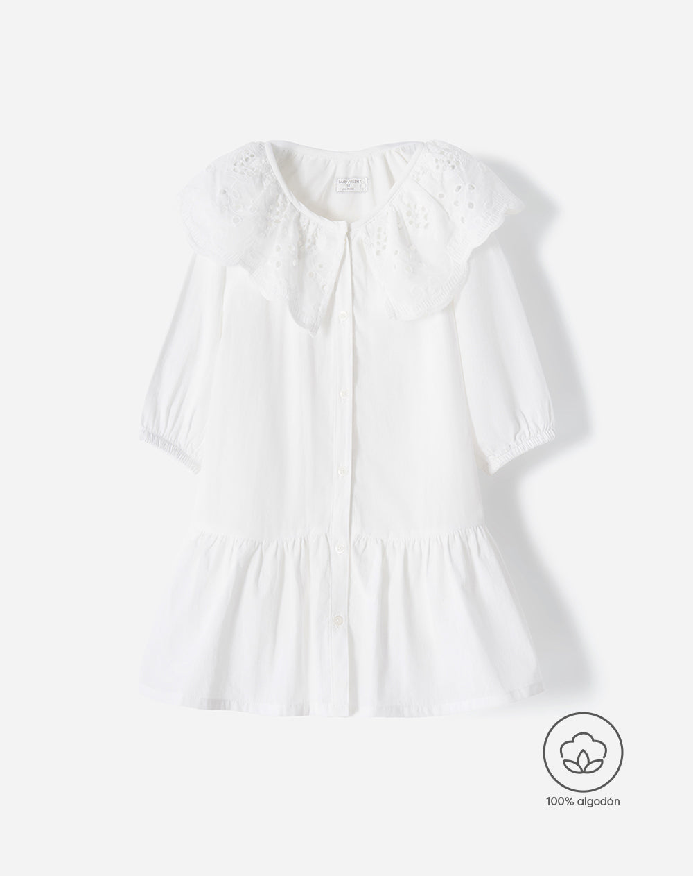 Vestido Babyfresh Midi Regular Blanco para Niñas