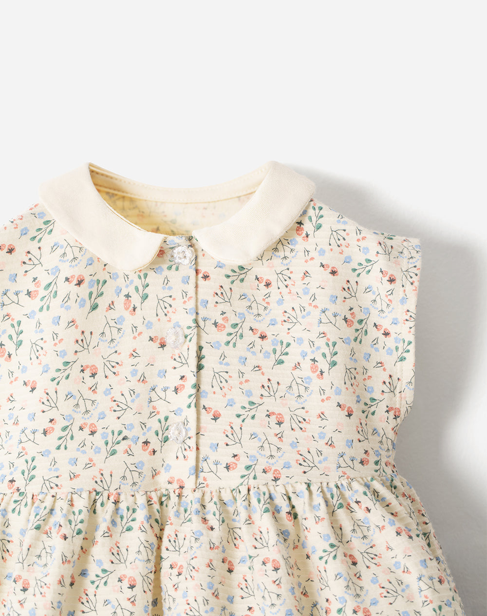 Conjunto Babyfresh Vestido con Bloomer Beige para Bebé Niña