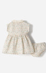 Conjunto Babyfresh Vestido con Bloomer Beige para Bebé Niña
