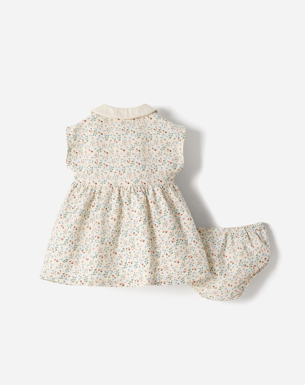 Conjunto Babyfresh Vestido con Bloomer Beige para Bebé Niña