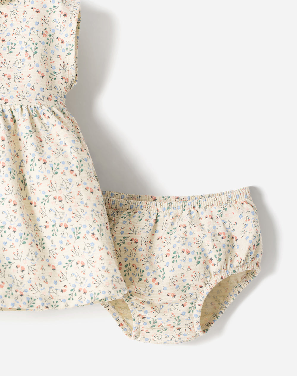 Conjunto Babyfresh Vestido con Bloomer Beige para Bebé Niña