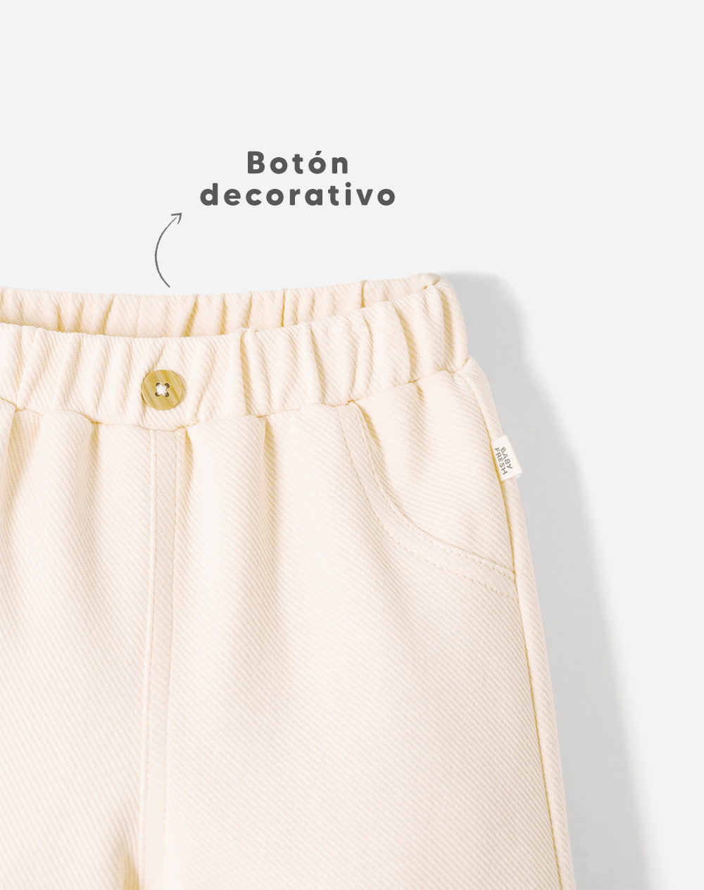 Pantalón Straight Babyfresh Crema Bebé Unisex