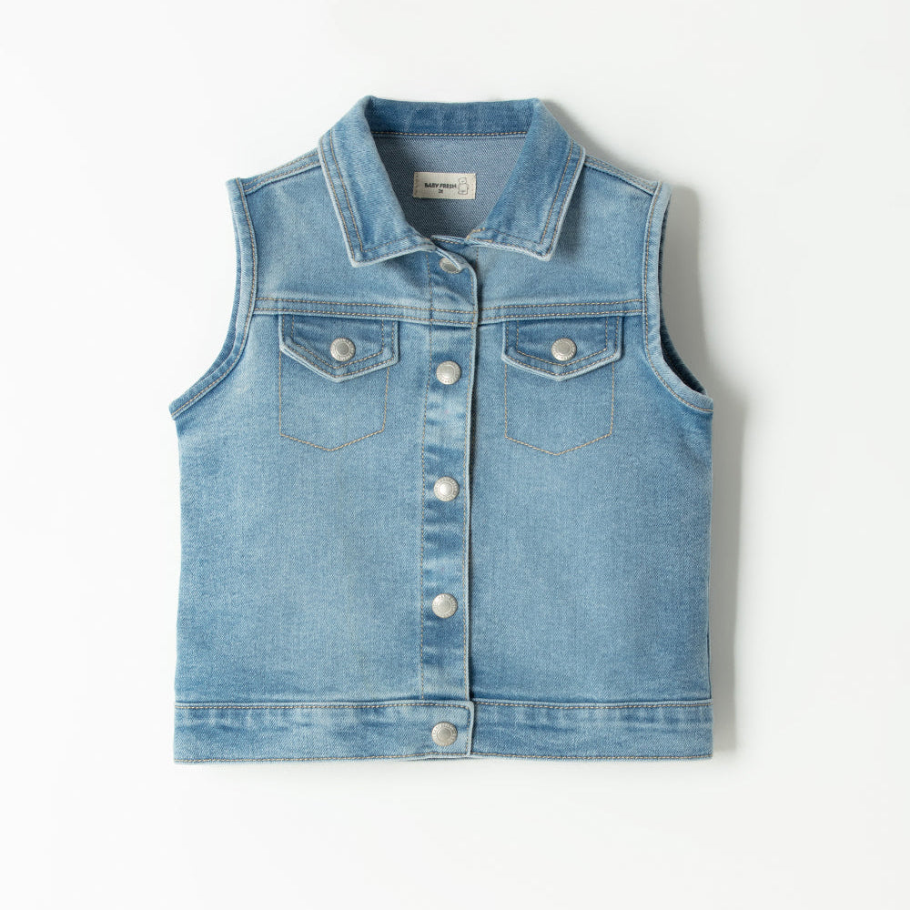Chaleco Denim Regular Babyfresh Índigo Medio para Bebé Unisex