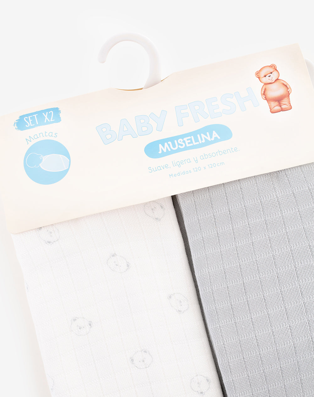 Muselina Babyfresh Pack x2 Surtida para Bebé Unisex