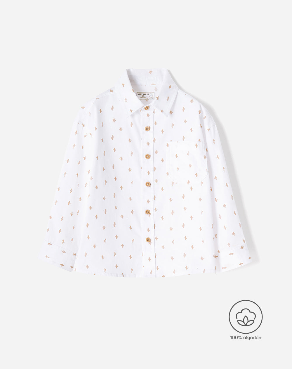 Camisa Babyfresh Manga Larga Algodón Estampada para Niño