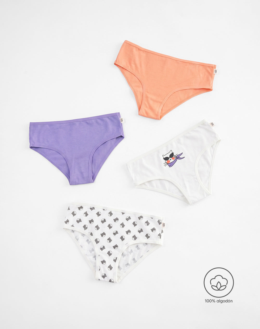 Panty Babyfresh Clásico Algodón x4 Unidades para Niña