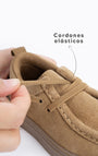 Zapatos Babyfresh tipo mocasín café para niño, vista 2