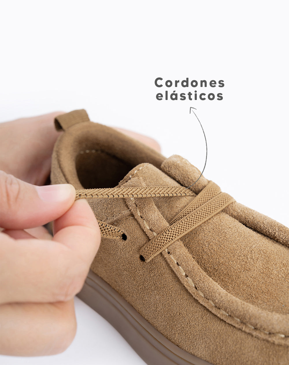 Zapatos Babyfresh tipo mocasín café para niño, vista 2