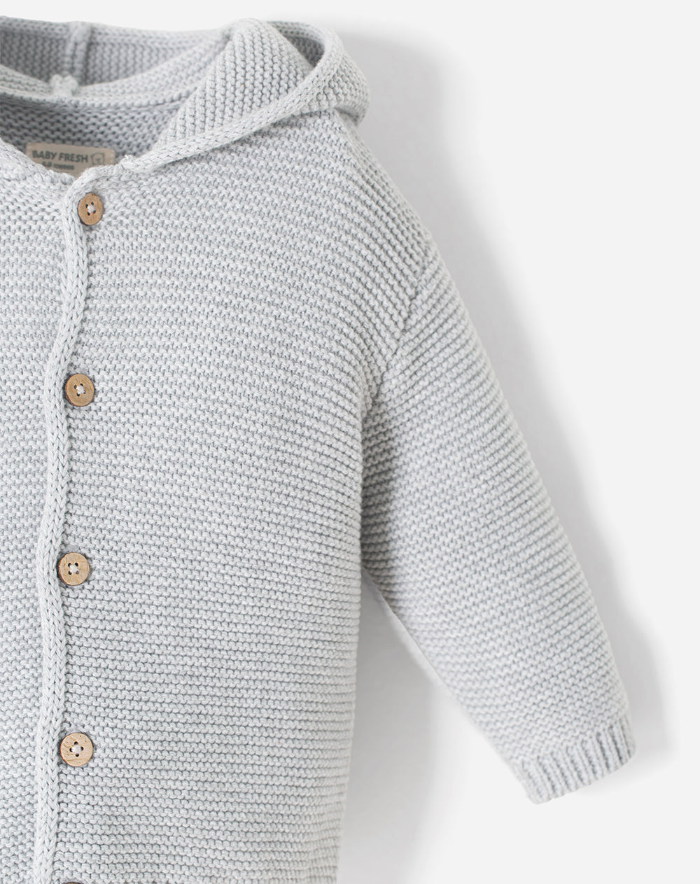 Suéter Babyfresh Regular Gris con Capucha para Bebé
