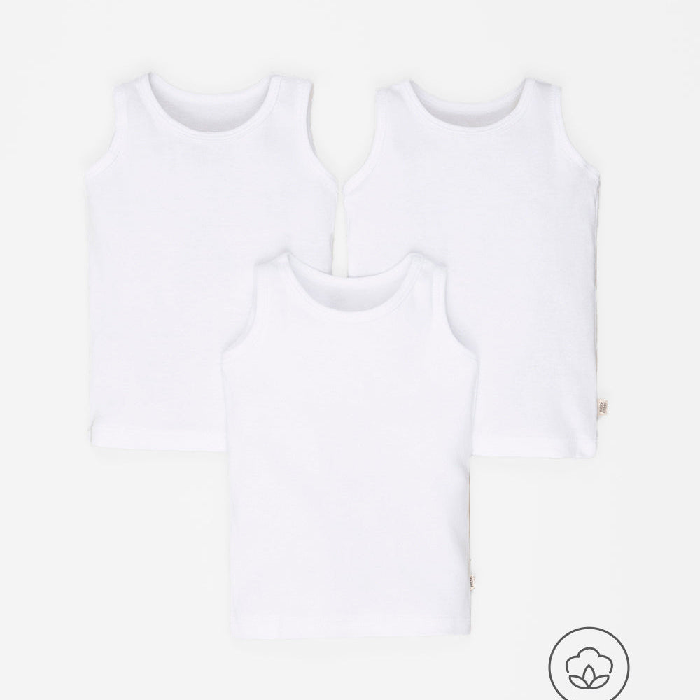 Camiseta Babyfresh Esqueleto Algodón x3 Unds Blanca para Bebé Unisex