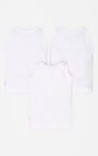 Camiseta Babyfresh Esqueleto Algodón x3 Unds Blanca para Bebé Unisex