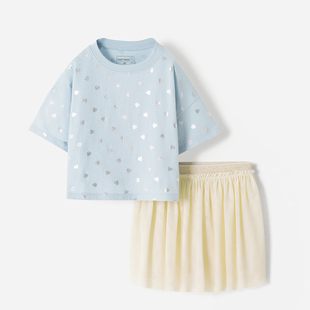 Conjunto Babyfresh Camiseta y Falda para Niña