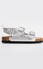 Sandalias Babyfresh Tipo Birkenstock Plateadas para Niña