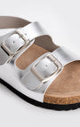 Sandalias Babyfresh Tipo Birkenstock Plateadas para Niña