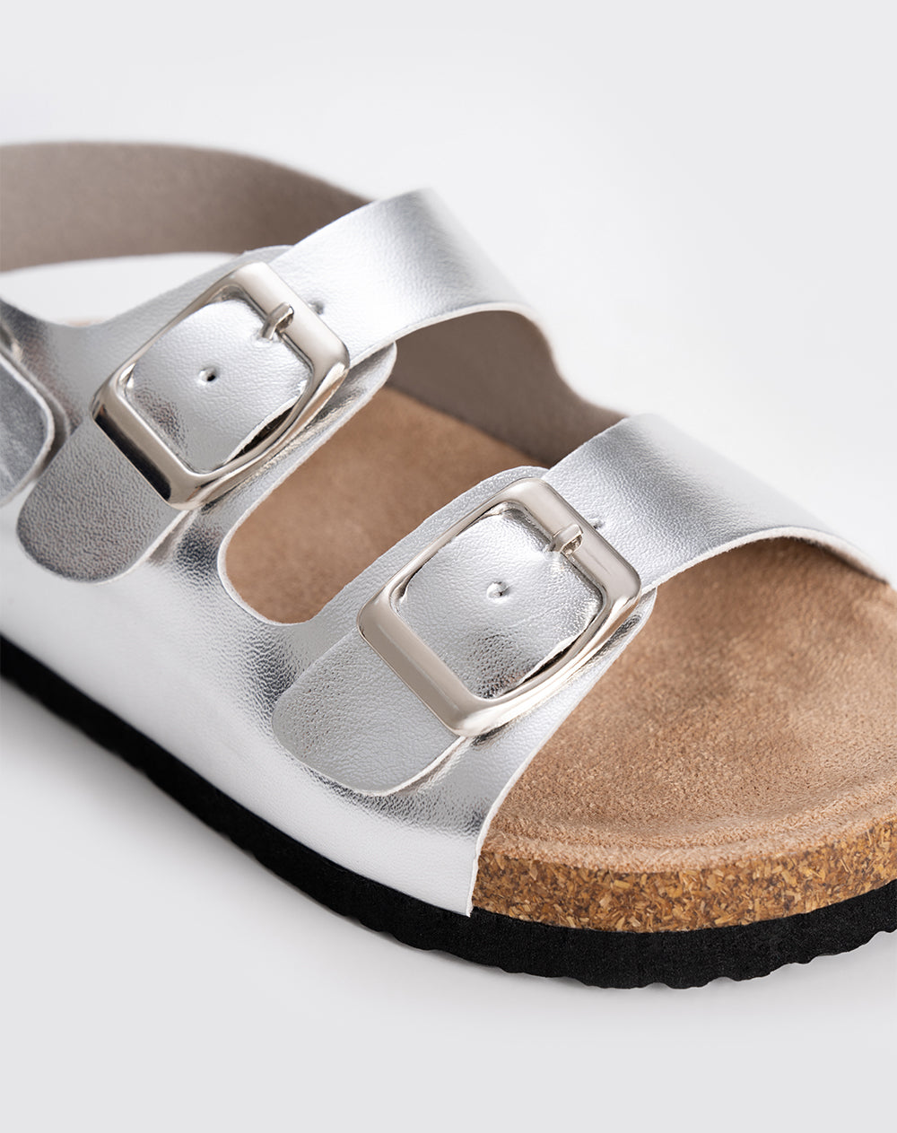 Sandalias Babyfresh Tipo Birkenstock Plateadas para Niña