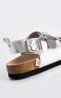 Sandalias Babyfresh Tipo Birkenstock Plateadas para Niña