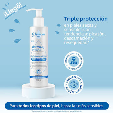 Baño Líquido Johnson’s Baby Derma Protect 200 ml