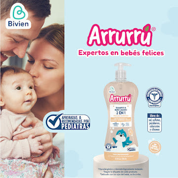Shampoo y Baño Líquido Arrurrú 2 en 1 Delicada Nutrición 750 ml