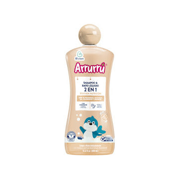 Shampoo y Baño Líquido Arrurrú 2 en 1 Delicada Nutrición 400 ml