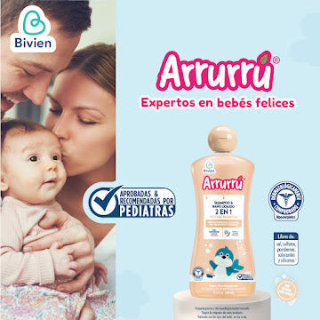 Shampoo y Baño Líquido Arrurrú 2 en 1 Delicada Nutrición 400 ml