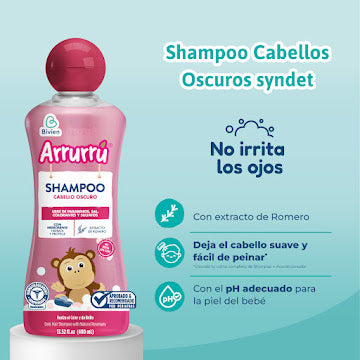 Shampoo Arrurrú Cabellos Oscuros 400 ml