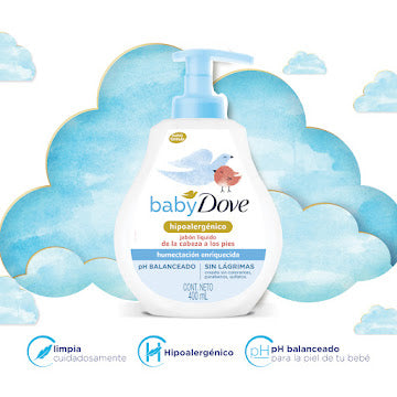 Jabón Dove Baby Líquido Corporal Humectación Enriquecida 400 ml